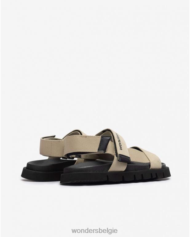 beig schoenen 6X06D350 beige klittenband sandaal Heren Wonders