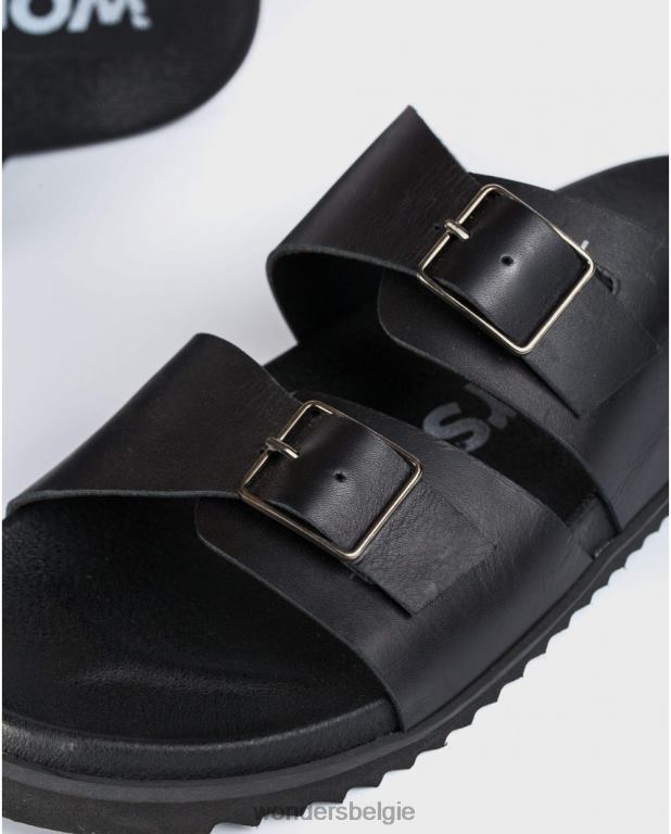 neger schoenen 6X06D352 neger leren sandaal met gespen Heren Wonders