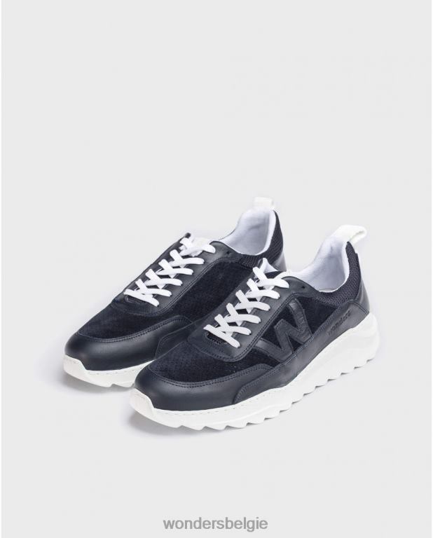 marino schoenen 6X06D354 marino leren sneaker met logo Heren Wonders