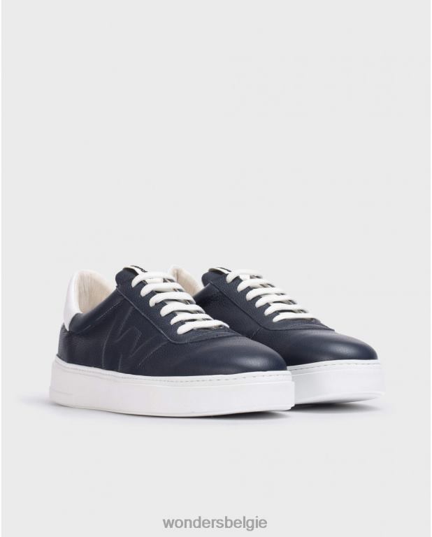 marino schoenen 6X06D358 marino leren sneakers met reliëf Heren Wonders