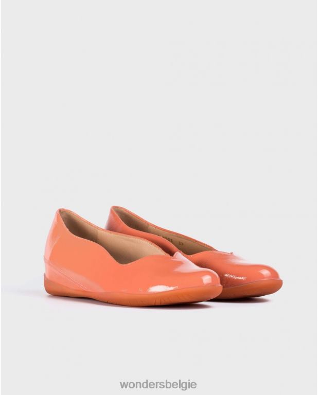 Zalm schoenen 6X06D425 zalmkleurige balletpomp vrouwen Wonders