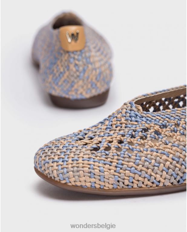 blauw schoenen 6X06D146 blauwe bruna balletpomp vrouwen Wonders