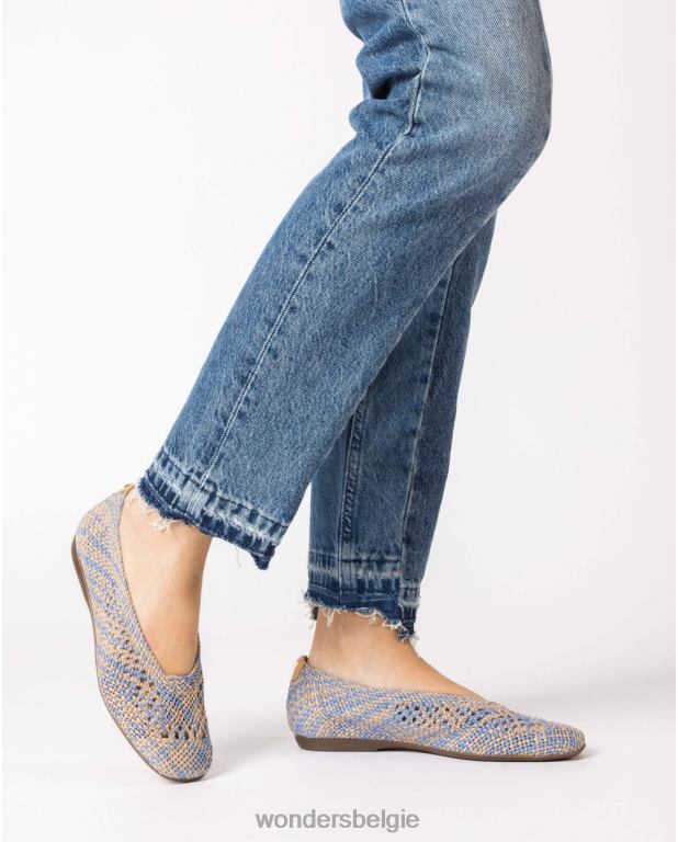 blauw schoenen 6X06D146 blauwe bruna balletpomp vrouwen Wonders