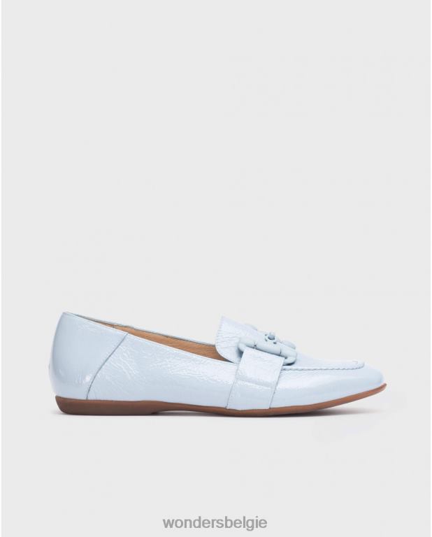 blauw schoenen 6X06D174 blauwe franny ballerina's vrouwen Wonders