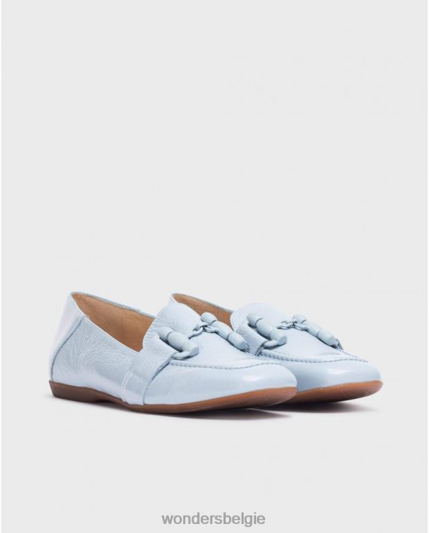 blauw schoenen 6X06D174 blauwe franny ballerina's vrouwen Wonders