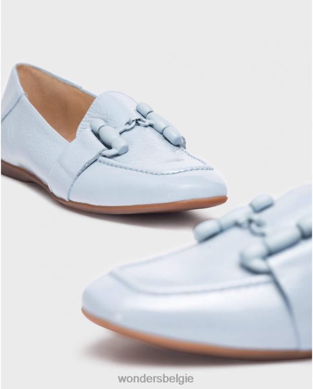 blauw schoenen 6X06D174 blauwe franny ballerina's vrouwen Wonders