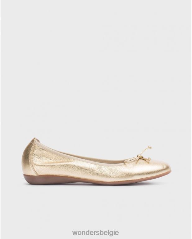 goud schoenen 6X06D125 gouden bo balletpomp vrouwen Wonders