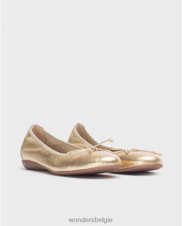 goud schoenen 6X06D125 gouden bo balletpomp vrouwen Wonders