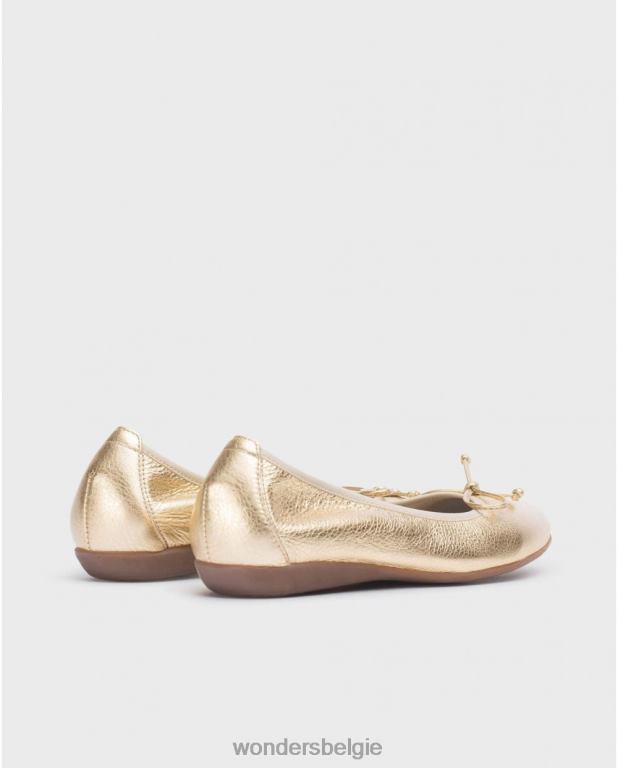 goud schoenen 6X06D125 gouden bo balletpomp vrouwen Wonders