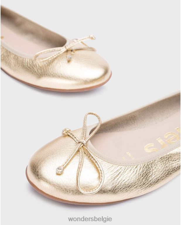 goud schoenen 6X06D125 gouden bo balletpomp vrouwen Wonders