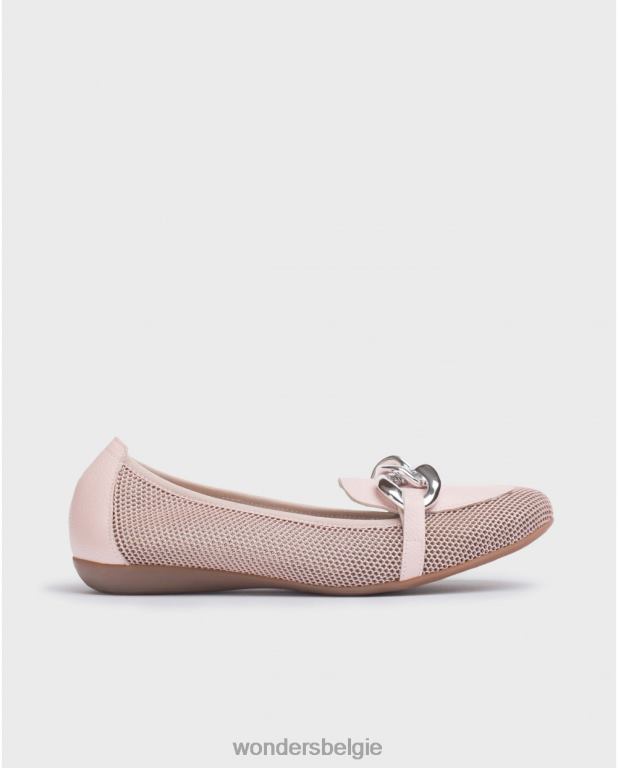 koraal/roze schoenen 6X06D181 koraal/rosa roze margriet ballerina vrouwen Wonders