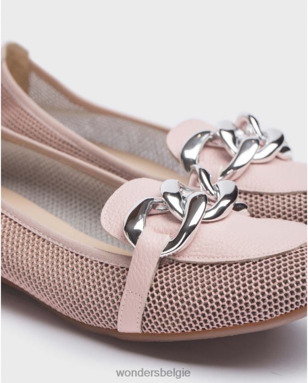 koraal/roze schoenen 6X06D181 koraal/rosa roze margriet ballerina vrouwen Wonders