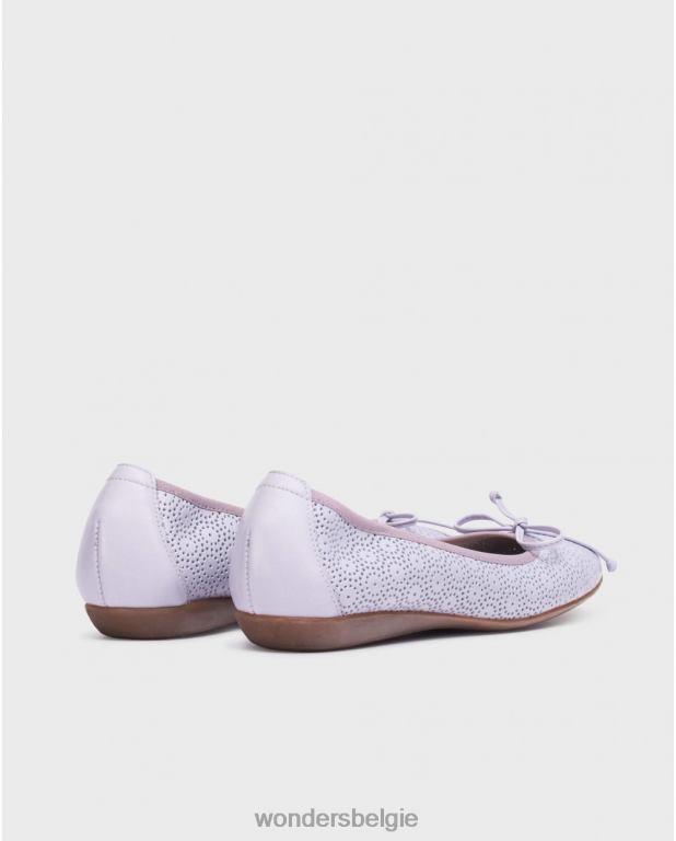 lavendel schoenen 6X06D228 lavendel kanten ballerina vrouwen Wonders