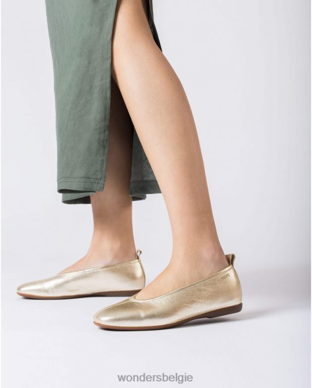 platina schoenen 6X06D69 platino metallic pepa balletpomp vrouwen Wonders