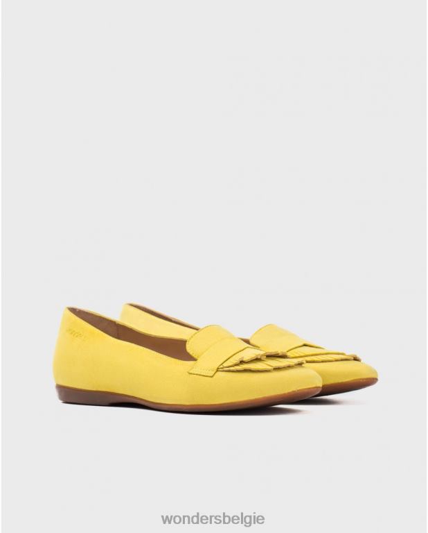 zonnig schoenen 6X06D421 zonnige leren ballerina's met dubbele franje vrouwen Wonders