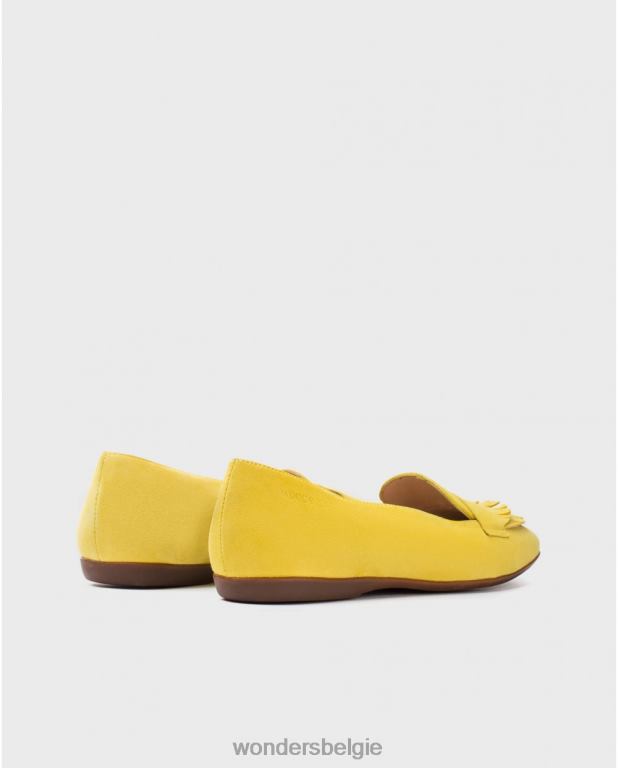 zonnig schoenen 6X06D421 zonnige leren ballerina's met dubbele franje vrouwen Wonders