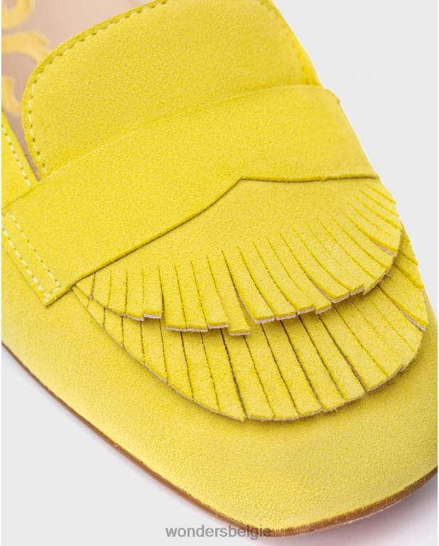 zonnig schoenen 6X06D421 zonnige leren ballerina's met dubbele franje vrouwen Wonders