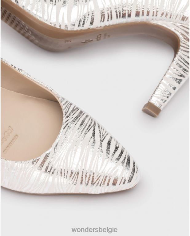 uit schoenen 6X06D62 gebroken witte schoenpomp vrouwen Wonders