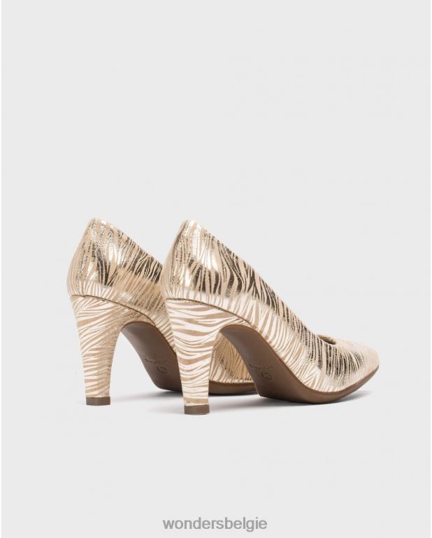 zand schoenen 6X06D63 zandbruine schoenpomp vrouwen Wonders