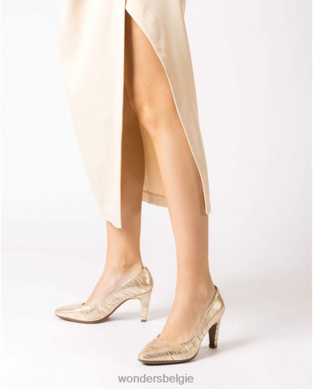 zand schoenen 6X06D63 zandbruine schoenpomp vrouwen Wonders