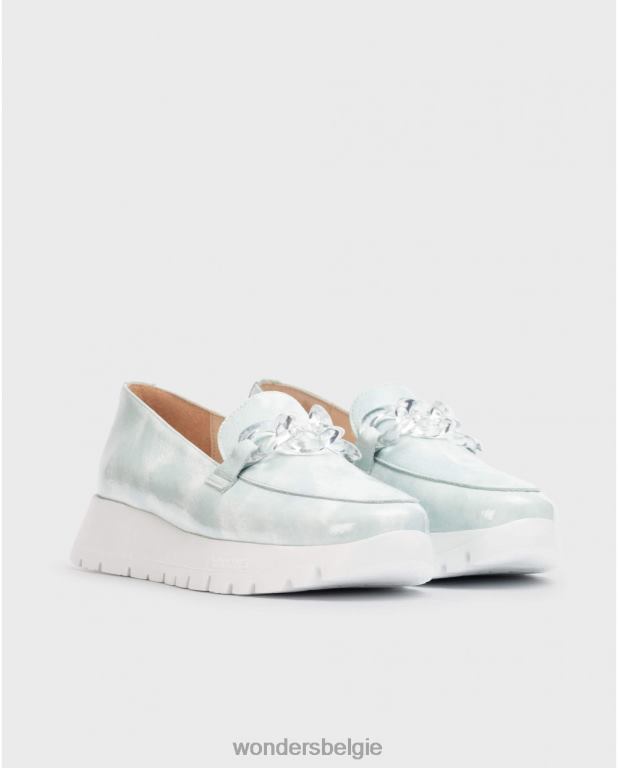 aloë schoenen 6X06D297 aloë blauwe roos mocassin vrouwen Wonders