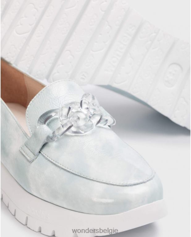 aloë schoenen 6X06D297 aloë blauwe roos mocassin vrouwen Wonders