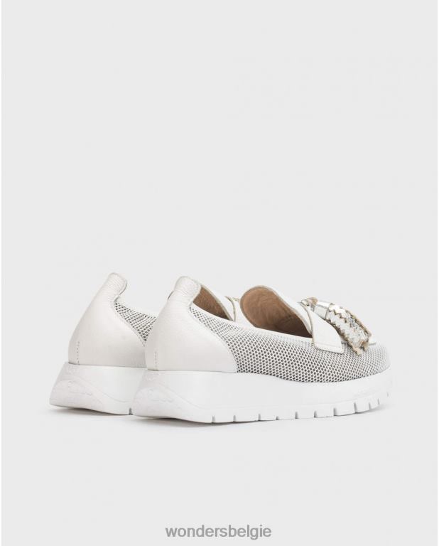 blanco/uit schoenen 6X06D237 blanco/off white materia mocassin vrouwen Wonders