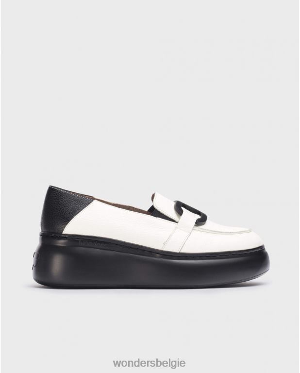 melk/neger schoenen 6X06D240 melk/neger wit begin mocassin vrouwen Wonders