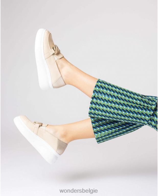 natuur/plao schoenen 6X06D269 naturel/plao beige beginnende mocassin vrouwen Wonders