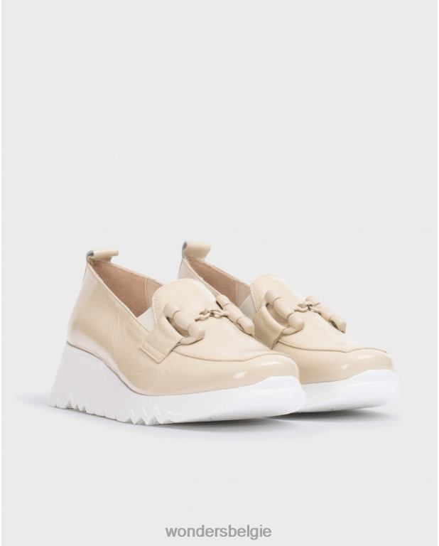 natuurlijk schoenen 6X06D160 natuurlijke beige dans mocassin vrouwen Wonders