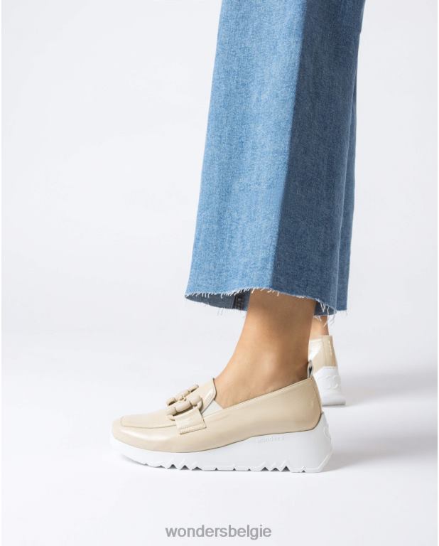 natuurlijk schoenen 6X06D160 natuurlijke beige dans mocassin vrouwen Wonders