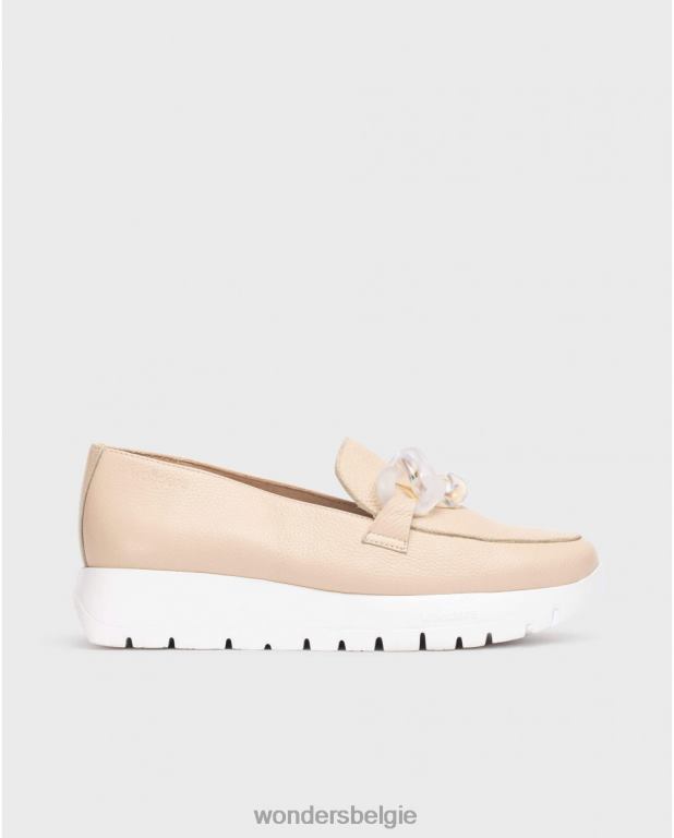 natuurlijk schoenen 6X06D273 natuurlijke beige roze mocassin vrouwen Wonders