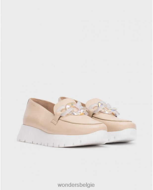 natuurlijk schoenen 6X06D273 natuurlijke beige roze mocassin vrouwen Wonders