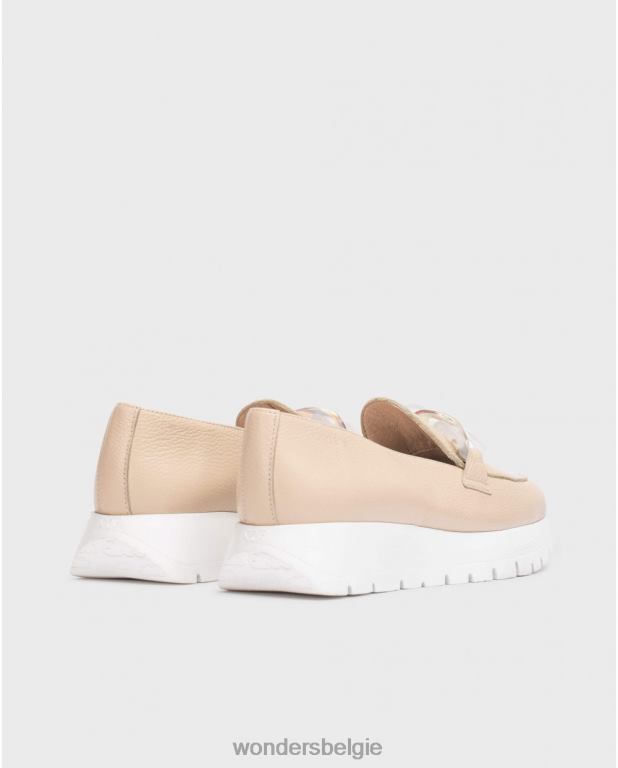 natuurlijk schoenen 6X06D273 natuurlijke beige roze mocassin vrouwen Wonders