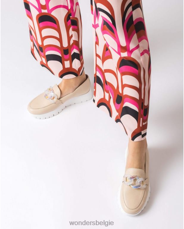 natuurlijk schoenen 6X06D273 natuurlijke beige roze mocassin vrouwen Wonders