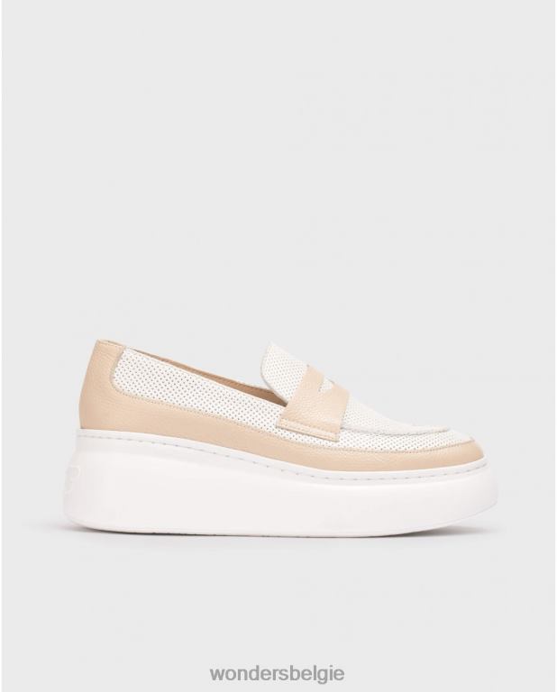 natuurlijk/van schoenen 6X06D242 naturel/beige nora mocassin vrouwen Wonders