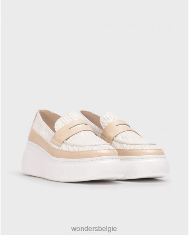 natuurlijk/van schoenen 6X06D242 naturel/beige nora mocassin vrouwen Wonders