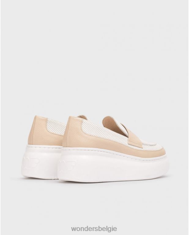 natuurlijk/van schoenen 6X06D242 naturel/beige nora mocassin vrouwen Wonders