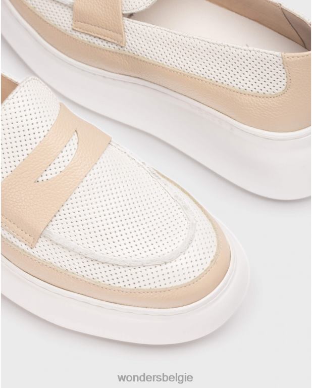 natuurlijk/van schoenen 6X06D242 naturel/beige nora mocassin vrouwen Wonders