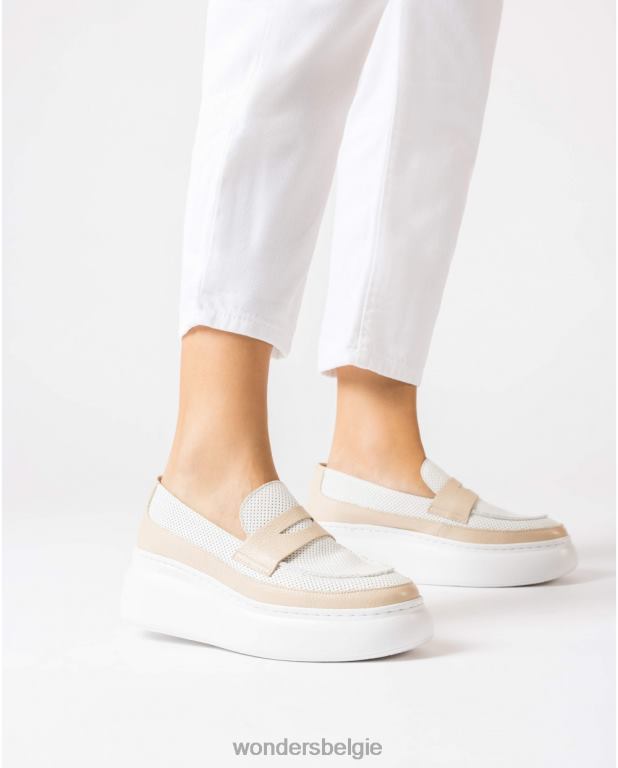 natuurlijk/van schoenen 6X06D242 naturel/beige nora mocassin vrouwen Wonders
