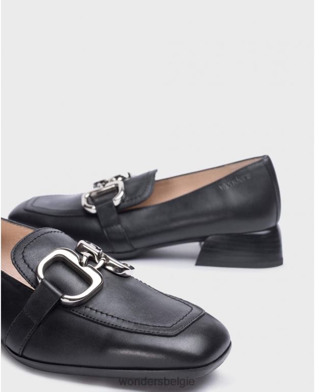 neger schoenen 6X06D276 negro zwarte perri mocassin vrouwen Wonders