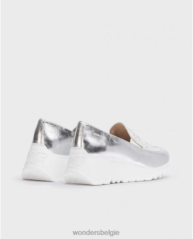 plata/blan schoenen 6X06D233 plata/blan zilveren harrison mocassin vrouwen Wonders