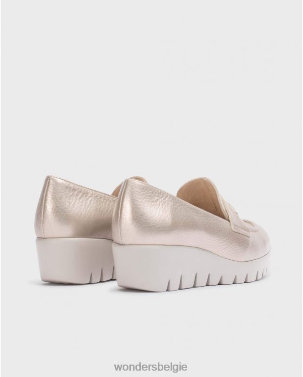 platina schoenen 6X06D263 platina gouden ringen mocassin vrouwen Wonders