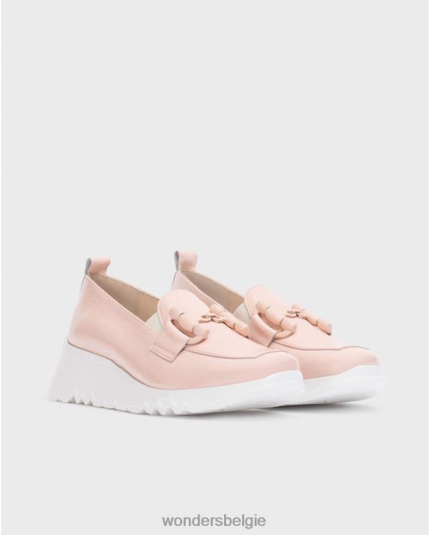 roos schoenen 6X06D161 rosa roze dans mocassin vrouwen Wonders