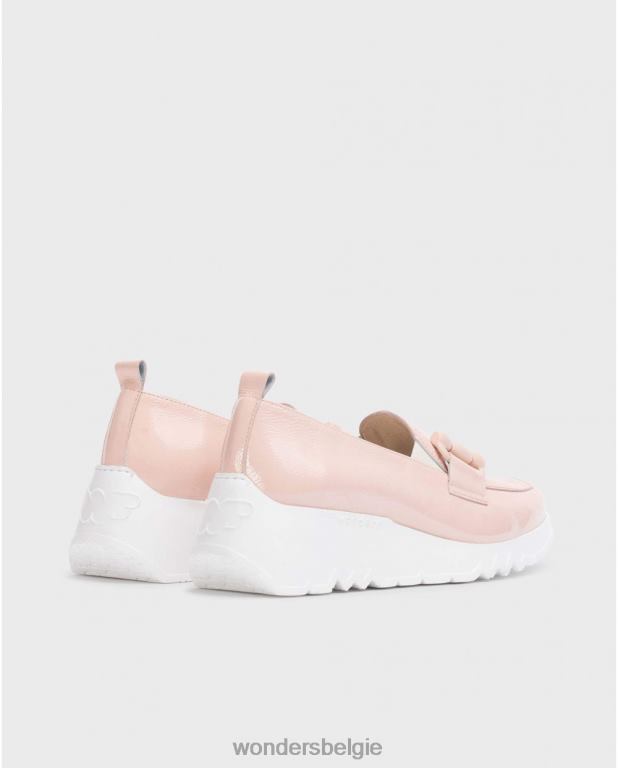 roos schoenen 6X06D161 rosa roze dans mocassin vrouwen Wonders