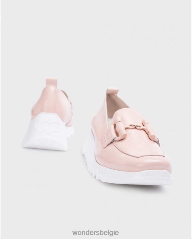 roos schoenen 6X06D161 rosa roze dans mocassin vrouwen Wonders