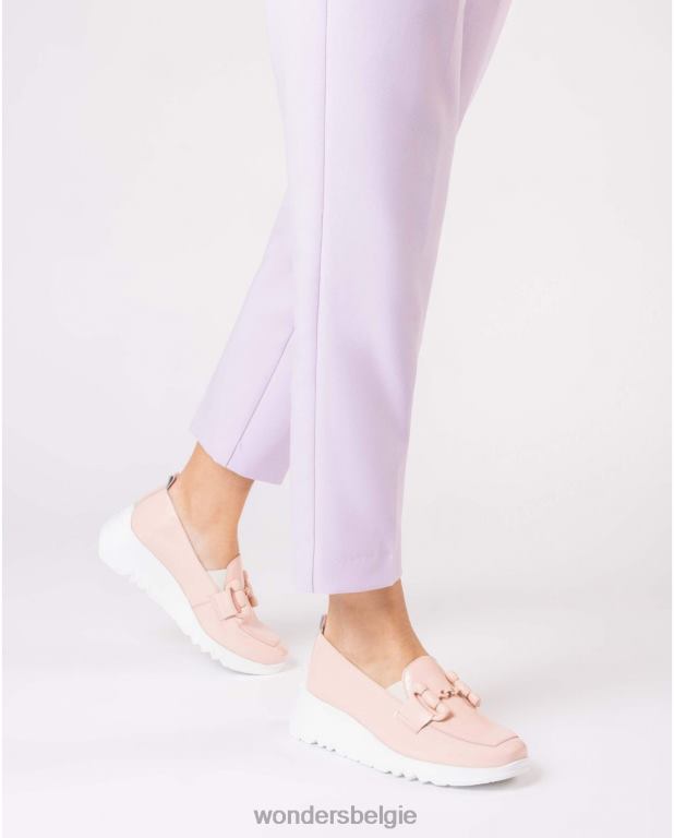 roos schoenen 6X06D161 rosa roze dans mocassin vrouwen Wonders