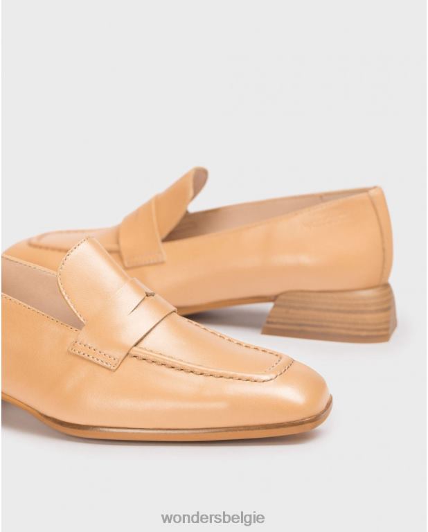 zand schoenen 6X06D335 zand en zand mocassin vrouwen Wonders