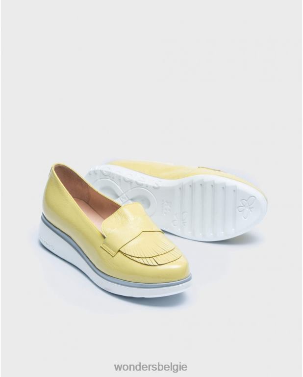 zonnig schoenen 6X06D423 zonnige lakleren mocassins met franjes vrouwen Wonders