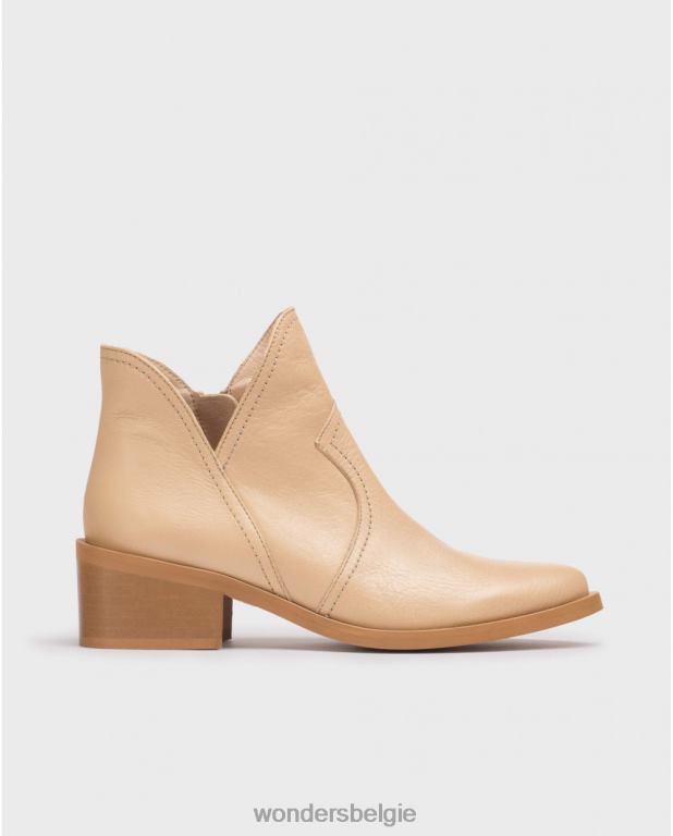 natuurlijk schoenen 6X06D258 natuurlijke cava enkellaars vrouwen Wonders